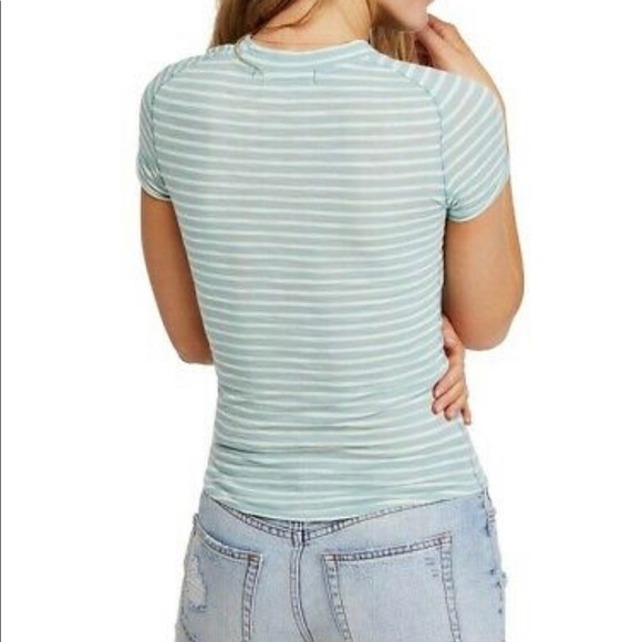 Free people night sky stripe t-shirt sage small - Picture 2 of 8